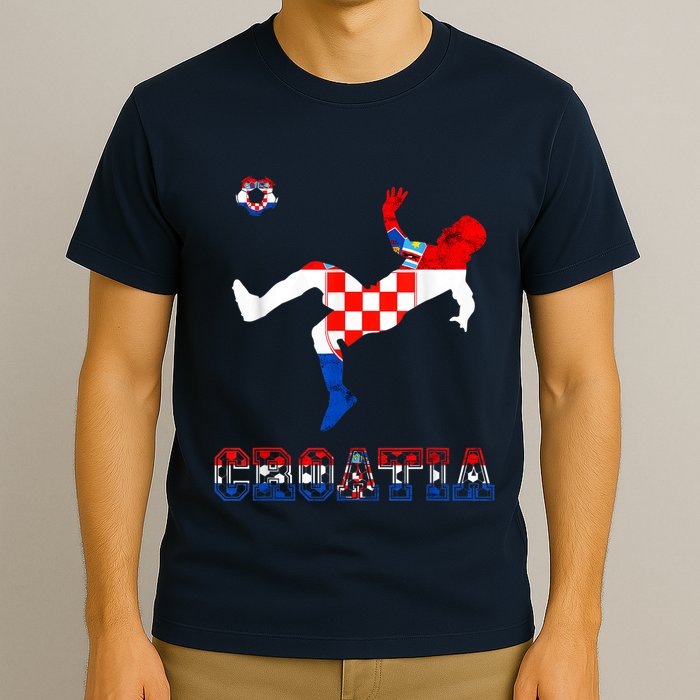 Croatia Croatian Soccer Player Croatian Pride Croatian Flag T-Shirt