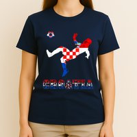 Croatia Croatian Soccer Player Croatian Pride Croatian Flag T-Shirt
