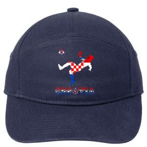 Croatia Croatian Soccer Player Croatian Pride Croatian Flag 7-Panel Snapback Hat