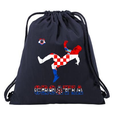 Croatia Croatian Soccer Player Croatian Pride Croatian Flag Drawstring Bag