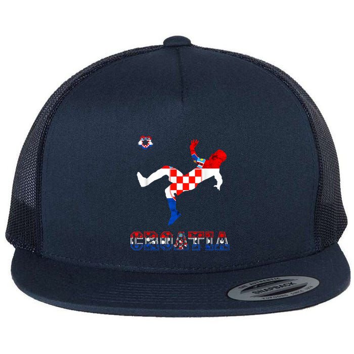 Croatia Croatian Soccer Player Croatian Pride Croatian Flag Flatbill Hat