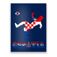 Croatia Croatian Soccer Player Croatian Pride Croatian Flag Poster