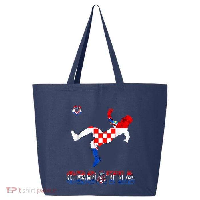 Croatia Croatian Soccer Player Croatian Pride Croatian Flag 25L Jumbo Tote