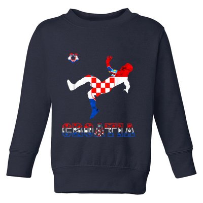Croatia Croatian Soccer Player Croatian Pride Croatian Flag Toddler Sweatshirt