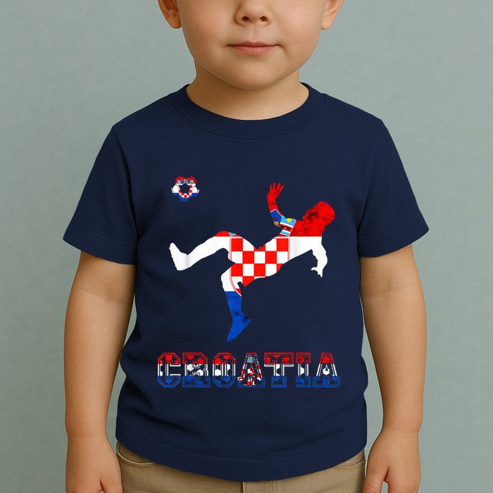 Croatia Croatian Soccer Player Croatian Pride Croatian Flag Toddler T-Shirt