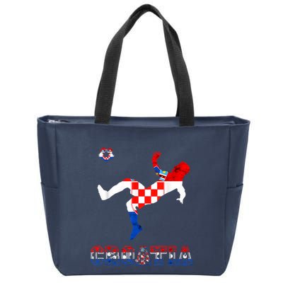 Croatia Croatian Soccer Player Croatian Pride Croatian Flag Zip Tote Bag