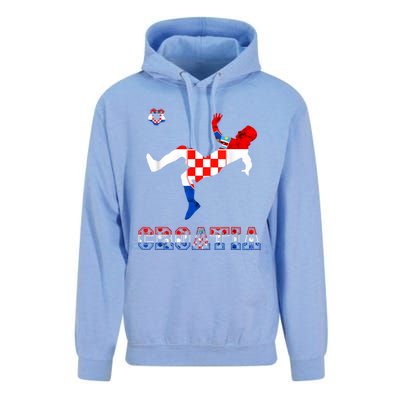 Croatia Croatian Soccer Player Croatian Pride Croatian Flag Unisex Surf Hoodie