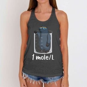 Chemistry Chemist Student Science Teacher Moles Women's Knotted Racerback Tank