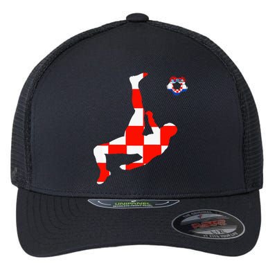 Croatia Croatian Soccer Player Croatian Pride Croatian Flag Flexfit Unipanel Trucker Cap