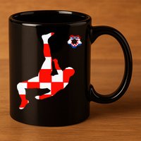 Croatia Croatian Soccer Player Croatian Pride Croatian Flag 11oz C Handle Ceramic Mug