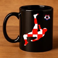 Croatia Croatian Soccer Player Croatian Pride Croatian Flag 11oz C Handle Ceramic Mug