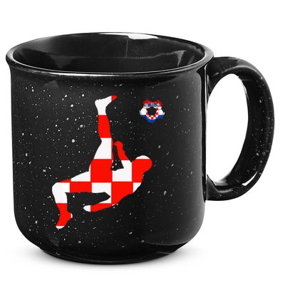 Croatia Croatian Soccer Player Croatian Pride Croatian Flag 15oz Campfire Ceramic Mug