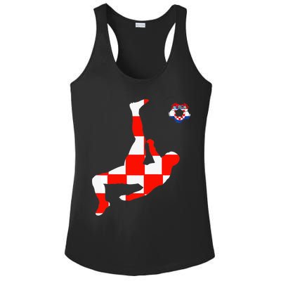 Croatia Croatian Soccer Player Croatian Pride Croatian Flag Ladies PosiCharge Competitor Racerback Tank