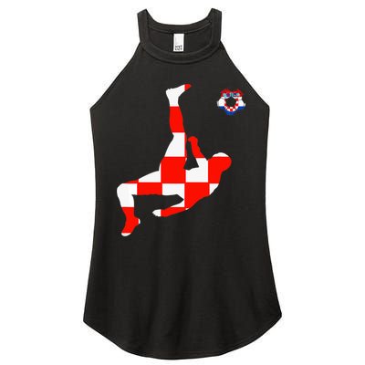 Croatia Croatian Soccer Player Croatian Pride Croatian Flag Women's Perfect Tri Rocker Tank