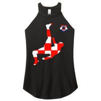 Croatia Croatian Soccer Player Croatian Pride Croatian Flag Women's Perfect Tri Rocker Tank