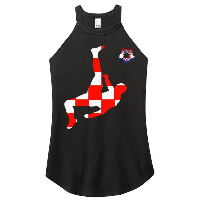 Croatia Croatian Soccer Player Croatian Pride Croatian Flag Women's Perfect Tri Rocker Tank
