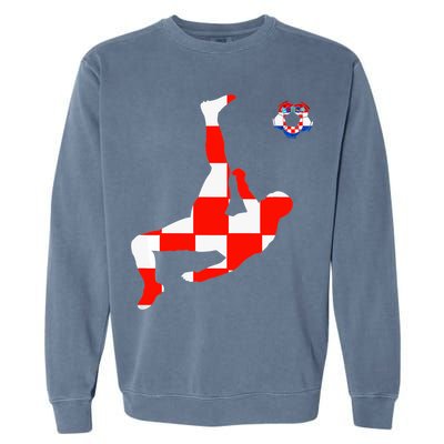 Croatia Croatian Soccer Player Croatian Pride Croatian Flag Garment-Dyed Sweatshirt