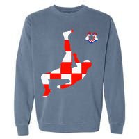 Croatia Croatian Soccer Player Croatian Pride Croatian Flag Garment-Dyed Sweatshirt