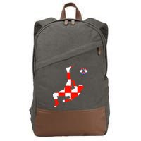 Croatia Croatian Soccer Player Croatian Pride Croatian Flag Cotton Canvas Backpack