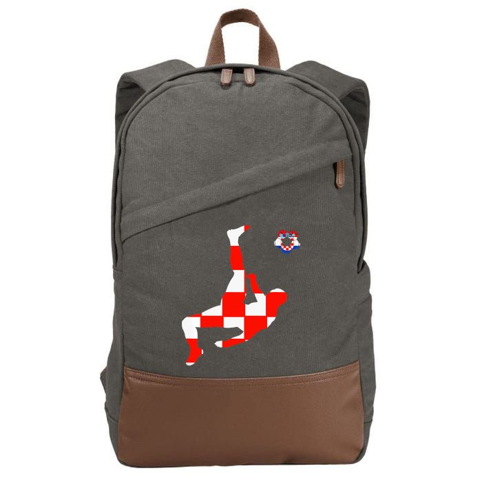 Croatia Croatian Soccer Player Croatian Pride Croatian Flag Cotton Canvas Backpack
