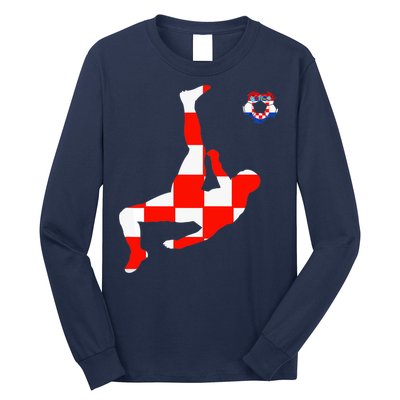 Croatia Croatian Soccer Player Croatian Pride Croatian Flag Long Sleeve Shirt