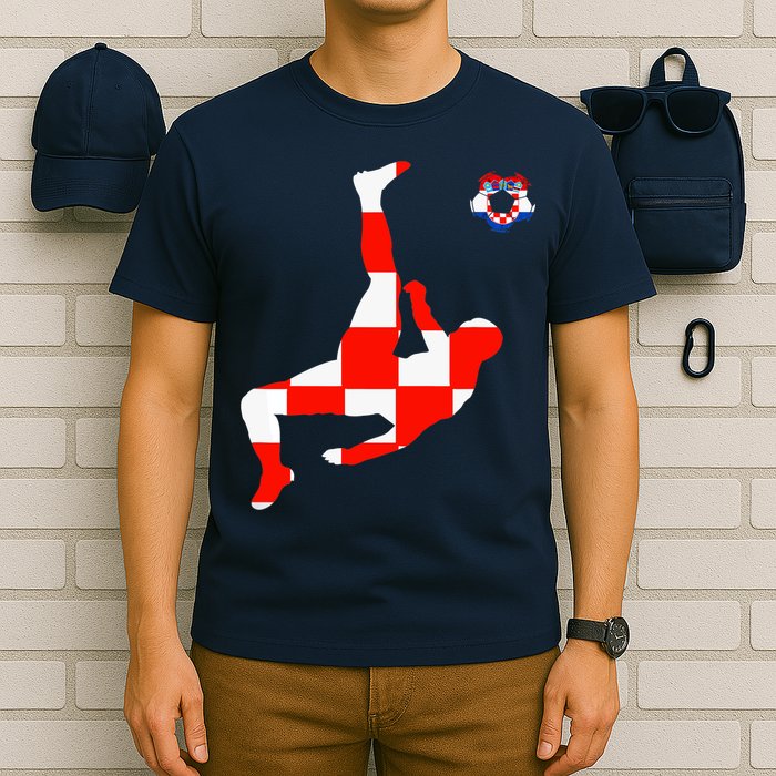 Croatia Croatian Soccer Player Croatian Pride Croatian Flag T-Shirt