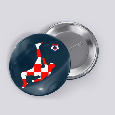 Croatia Croatian Soccer Player Croatian Pride Croatian Flag Button