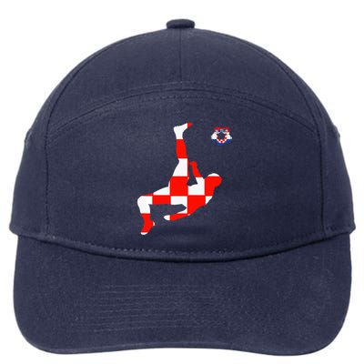 Croatia Croatian Soccer Player Croatian Pride Croatian Flag 7-Panel Snapback Hat