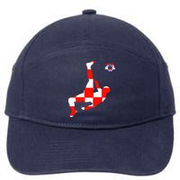 Croatia Croatian Soccer Player Croatian Pride Croatian Flag 7-Panel Snapback Hat