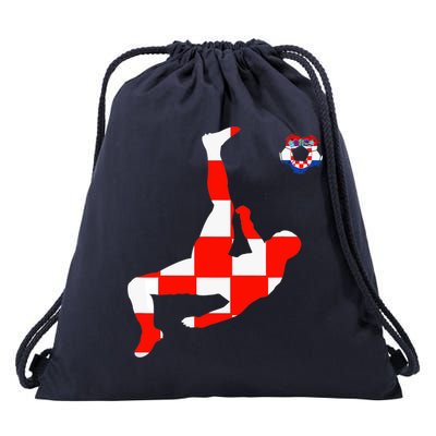 Croatia Croatian Soccer Player Croatian Pride Croatian Flag Drawstring Bag