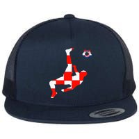 Croatia Croatian Soccer Player Croatian Pride Croatian Flag Flatbill Hat