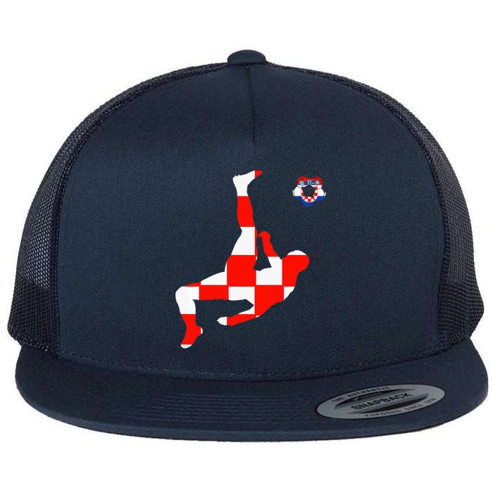 Croatia Croatian Soccer Player Croatian Pride Croatian Flag Flatbill Hat