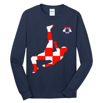 Croatia Croatian Soccer Player Croatian Pride Croatian Flag Tall Long Sleeve T-Shirt