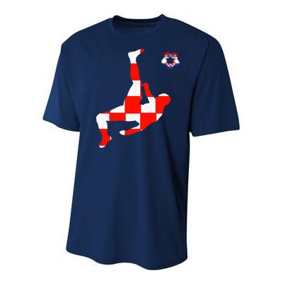 Croatia Croatian Soccer Player Croatian Pride Croatian Flag Youth Performance Sprint T-Shirt