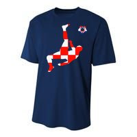 Croatia Croatian Soccer Player Croatian Pride Croatian Flag Youth Performance Sprint T-Shirt