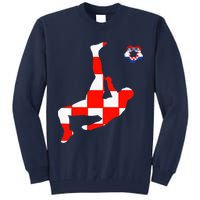 Croatia Croatian Soccer Player Croatian Pride Croatian Flag Tall Sweatshirt