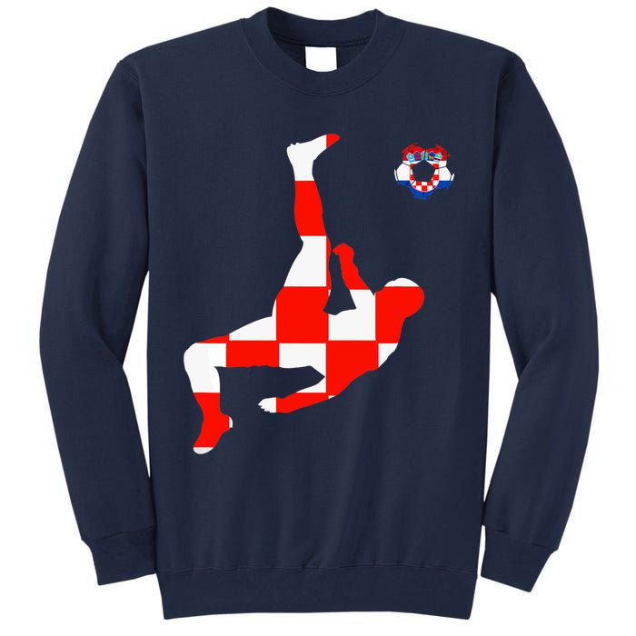 Croatia Croatian Soccer Player Croatian Pride Croatian Flag Tall Sweatshirt