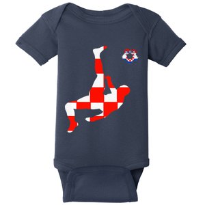 Croatia Croatian Soccer Player Croatian Pride Croatian Flag Baby Bodysuit