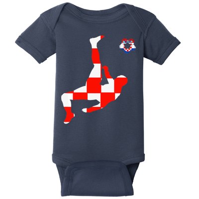 Croatia Croatian Soccer Player Croatian Pride Croatian Flag Baby Bodysuit