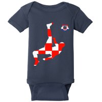 Croatia Croatian Soccer Player Croatian Pride Croatian Flag Baby Bodysuit