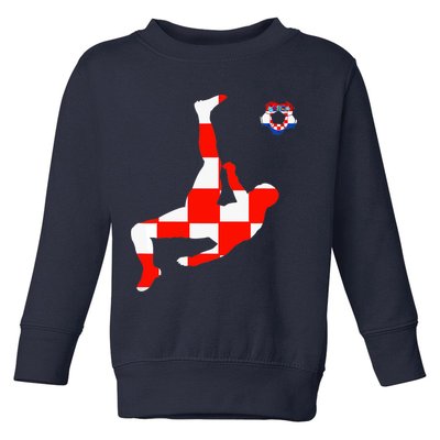 Croatia Croatian Soccer Player Croatian Pride Croatian Flag Toddler Sweatshirt