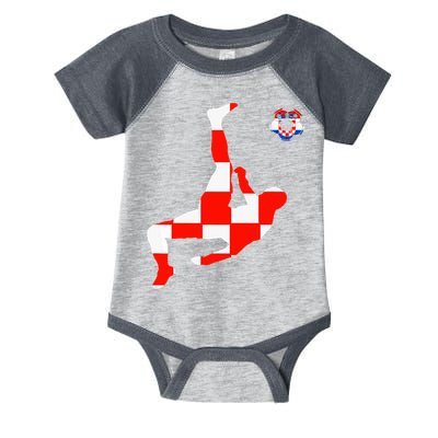 Croatia Croatian Soccer Player Croatian Pride Croatian Flag Infant Baby Jersey Bodysuit