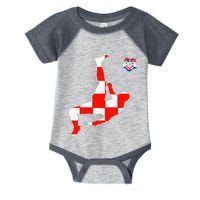 Croatia Croatian Soccer Player Croatian Pride Croatian Flag Infant Baby Jersey Bodysuit