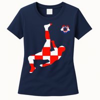 Croatia Croatian Soccer Player Croatian Pride Croatian Flag Womens T-Shirt