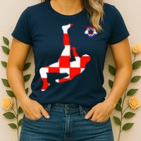 Croatia Croatian Soccer Player Croatian Pride Croatian Flag Womens T-Shirt