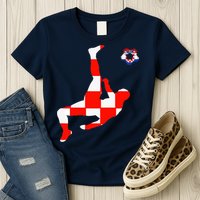 Croatia Croatian Soccer Player Croatian Pride Croatian Flag Womens T-Shirt