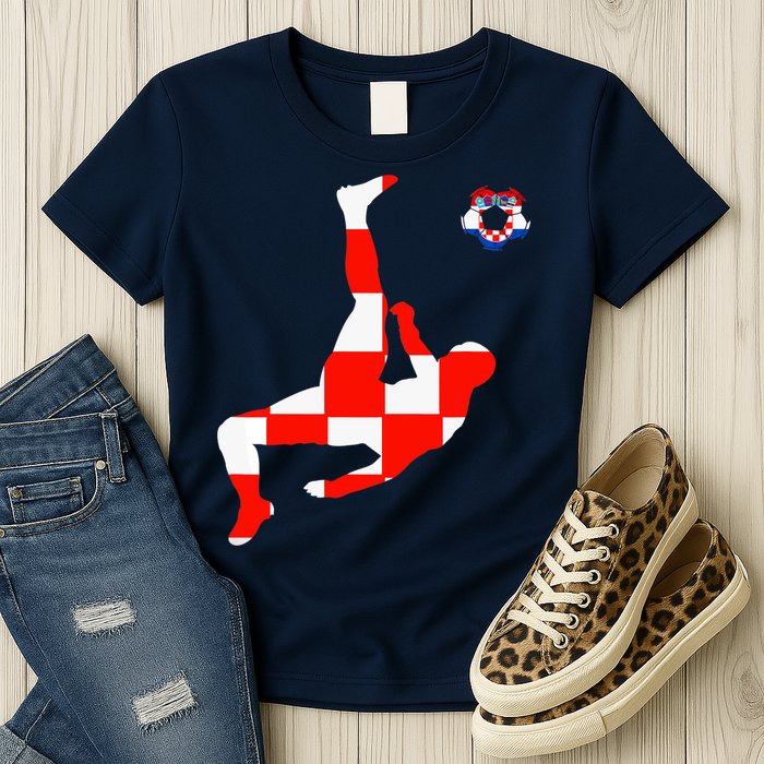 Croatia Croatian Soccer Player Croatian Pride Croatian Flag Womens T-Shirt
