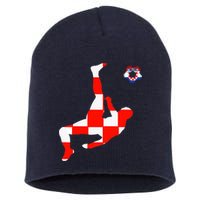 Croatia Croatian Soccer Player Croatian Pride Croatian Flag Short Acrylic Beanie