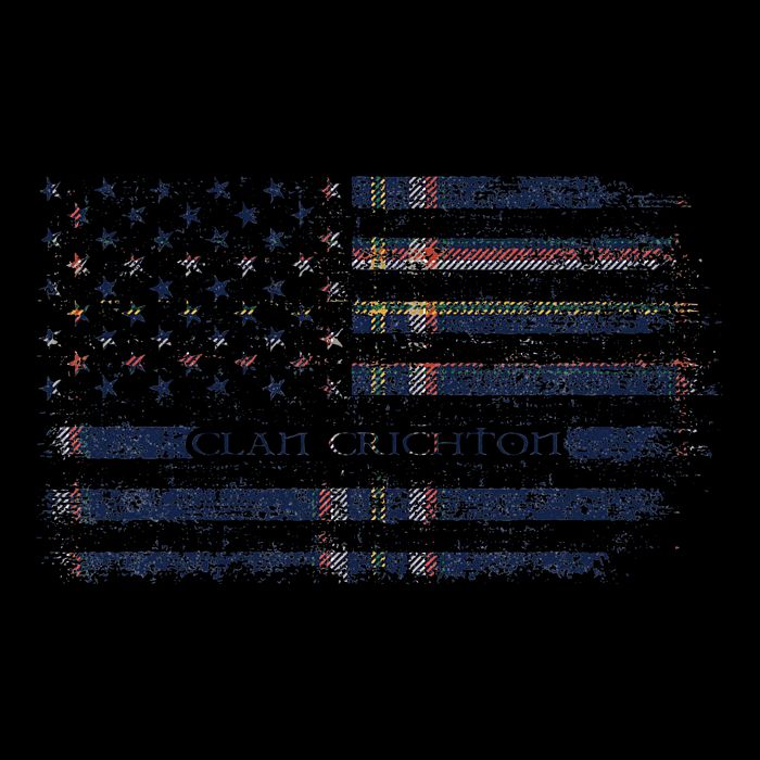 Clan Crichton Scottish Tartan Us Flag Kilt Scotland 16oz Travel Tumbler