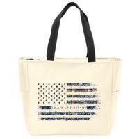 Clan Crichton Scottish Tartan Us Flag Kilt Scotland Zip Tote Bag